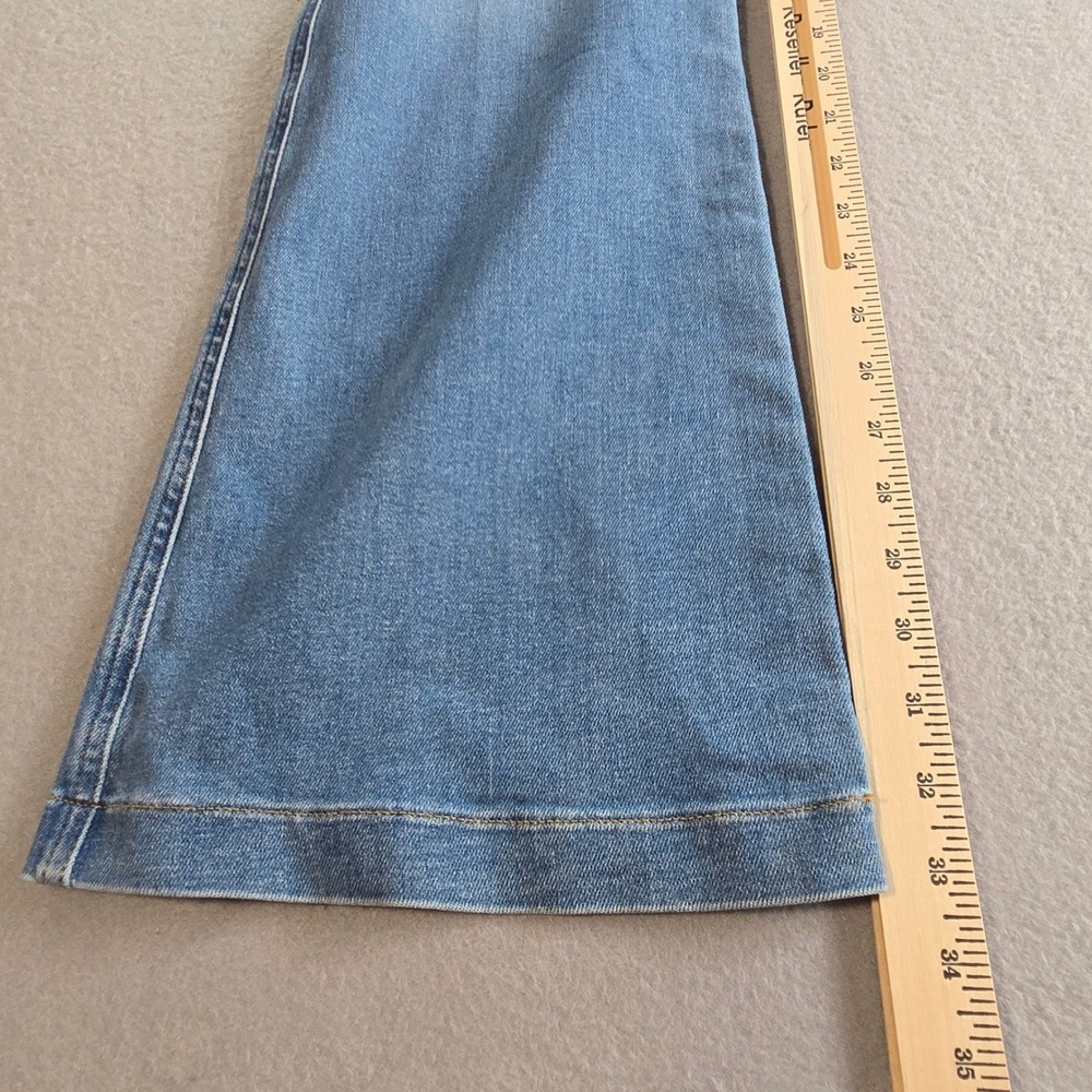 Spanx Flare Jeans Womens XL Stonewashed Blue High Rise Shaping Stretch 20960R - Picture 6 of 9
